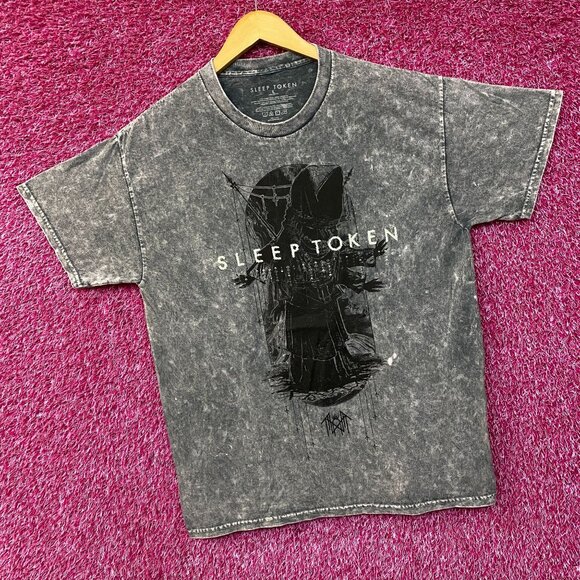 Sleep Token Take Me Back to Eden Aqua Regia Rock Band Mineral Wash T-Shirt Large - Picture 3 of 4